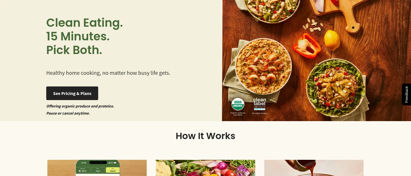 greenchef.com — a real Hero section