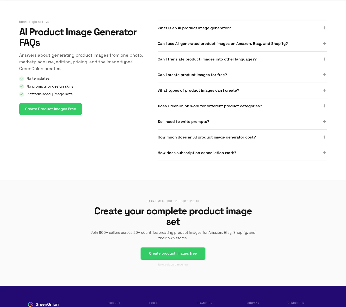 greenonion.ai FAQ section