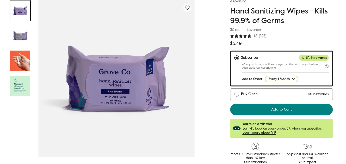 grove.co Hero section