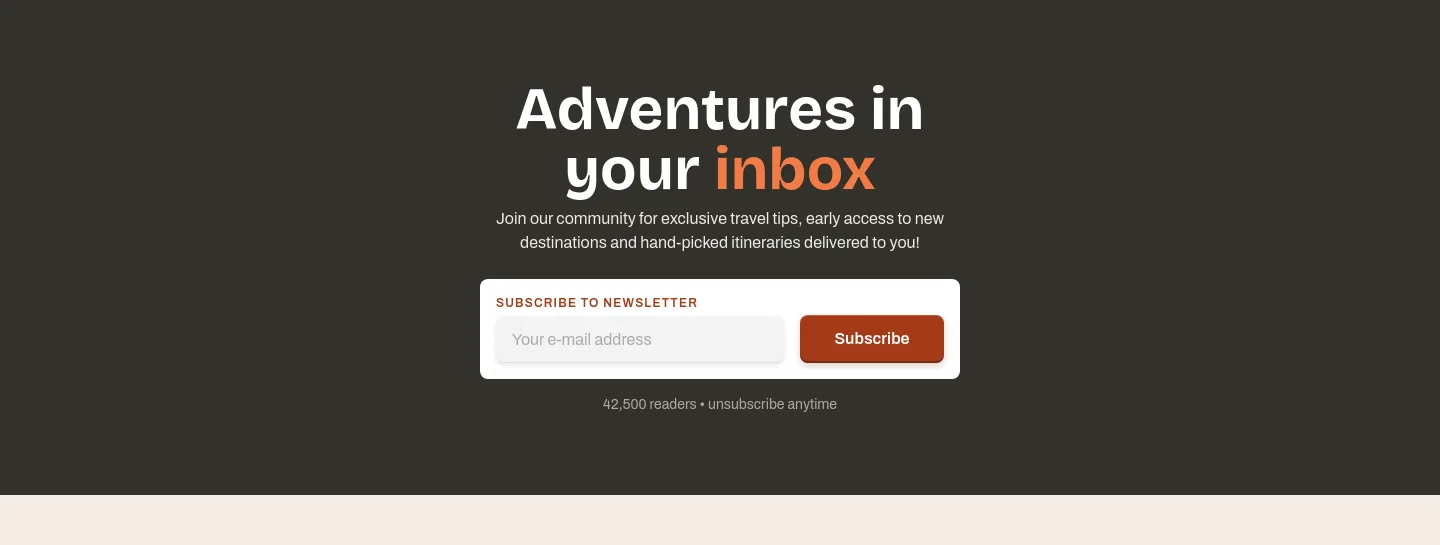guidetail.com Email Capture section
