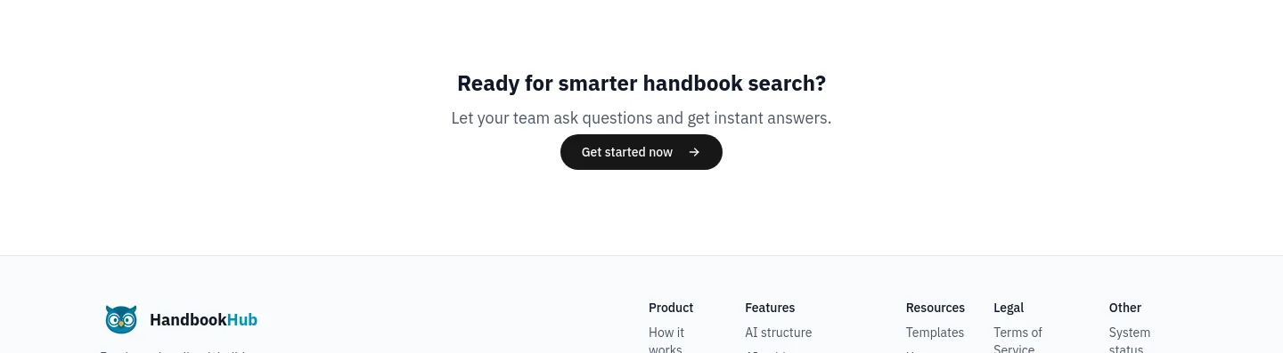 handbookhub.com CTA section