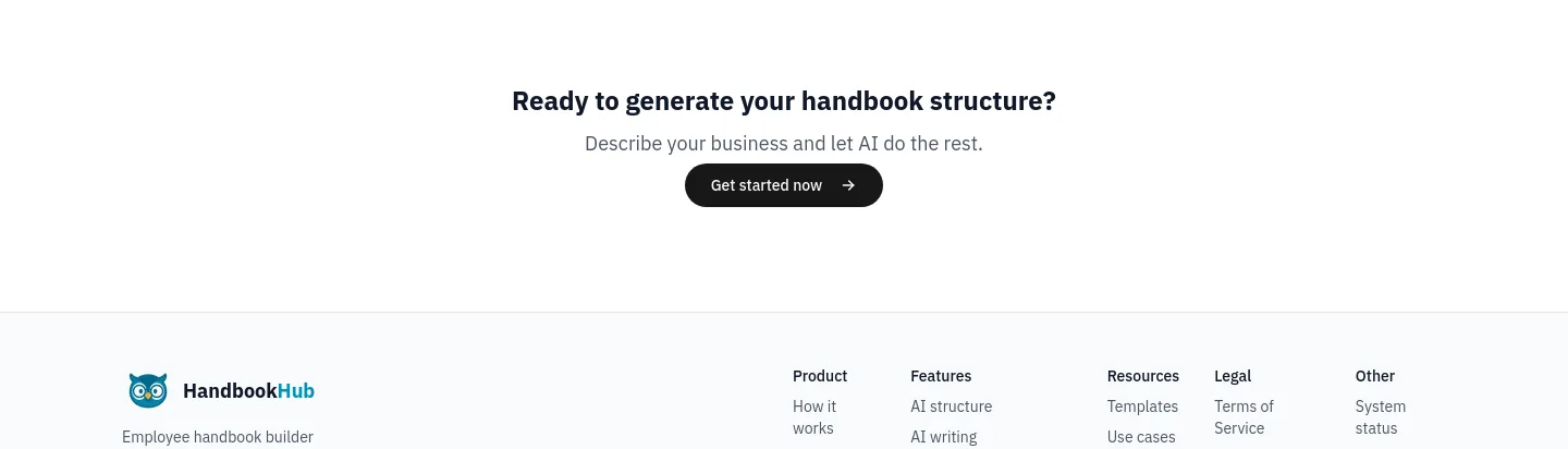 handbookhub.com CTA section