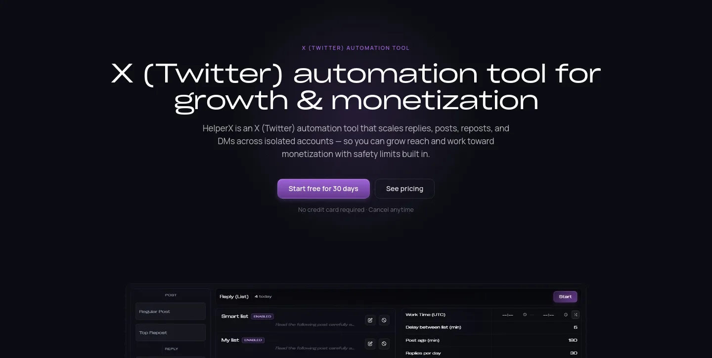 helperx.app Hero section