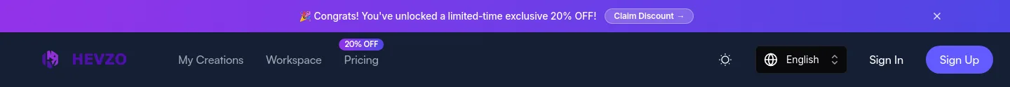 hevzo.com Hero
