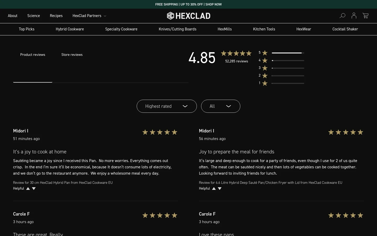 hexclad.com Pricing section