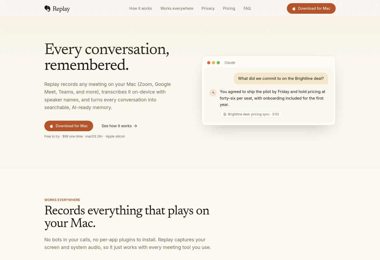 heyreplay.app — a measured funnel