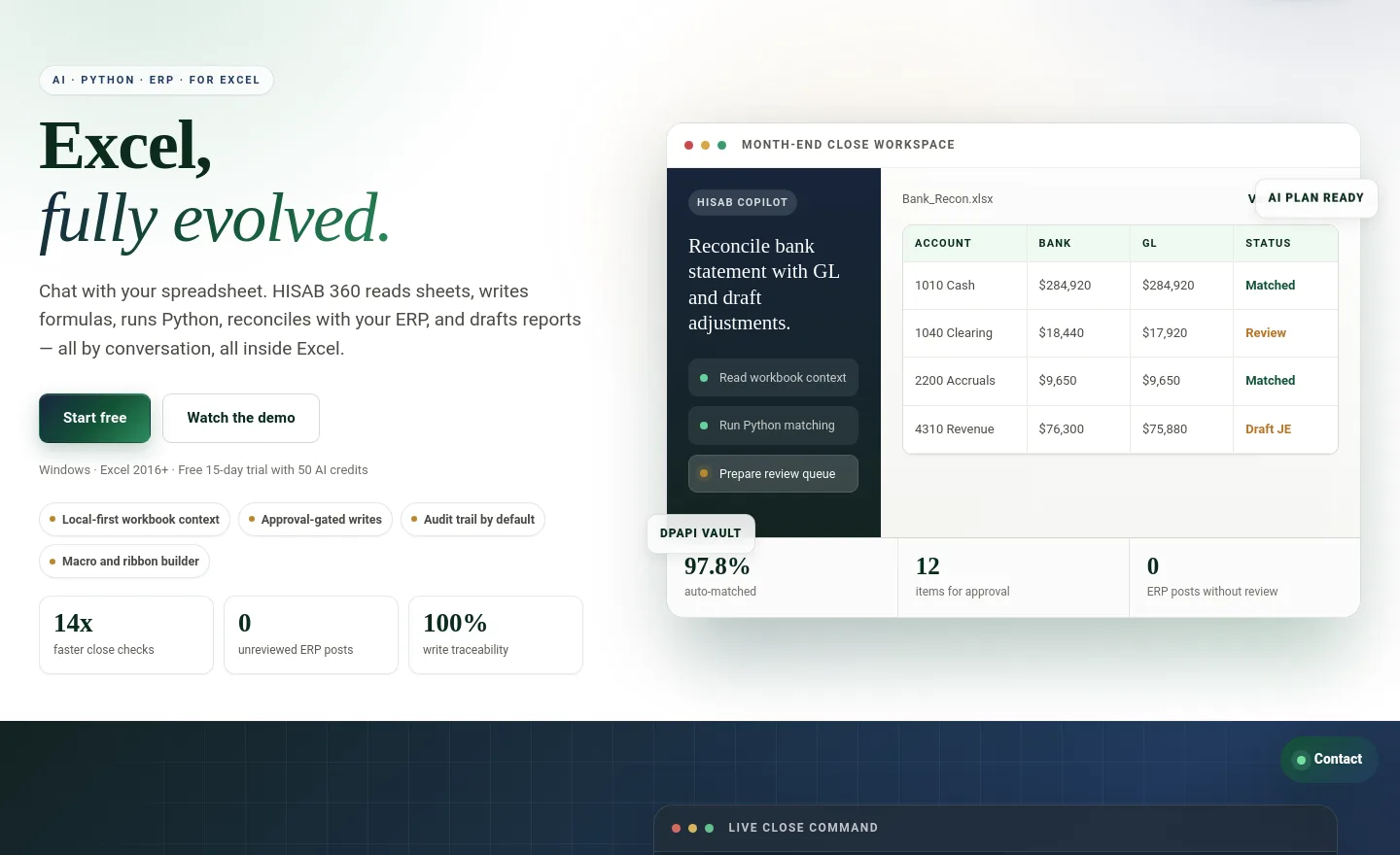 hisab360.net — a real Hero section