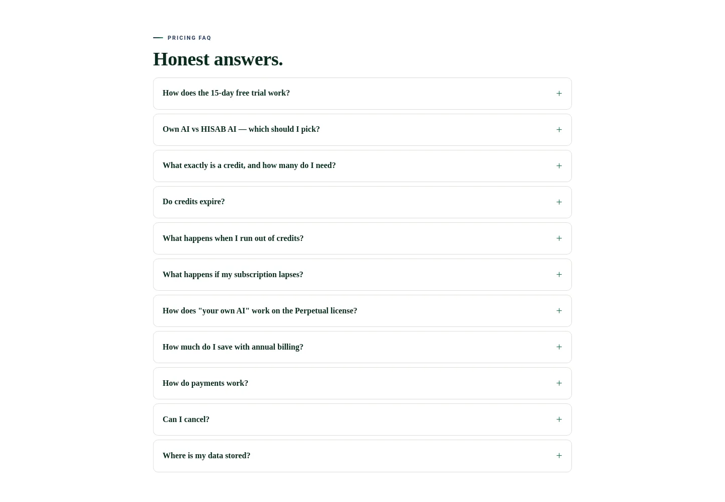 hisab360.net FAQ section