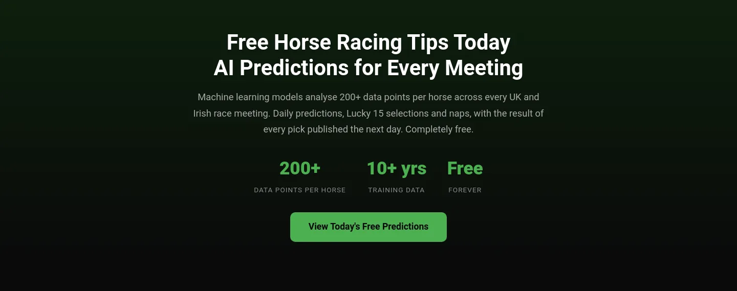 horsepicker.net — a real Hero section