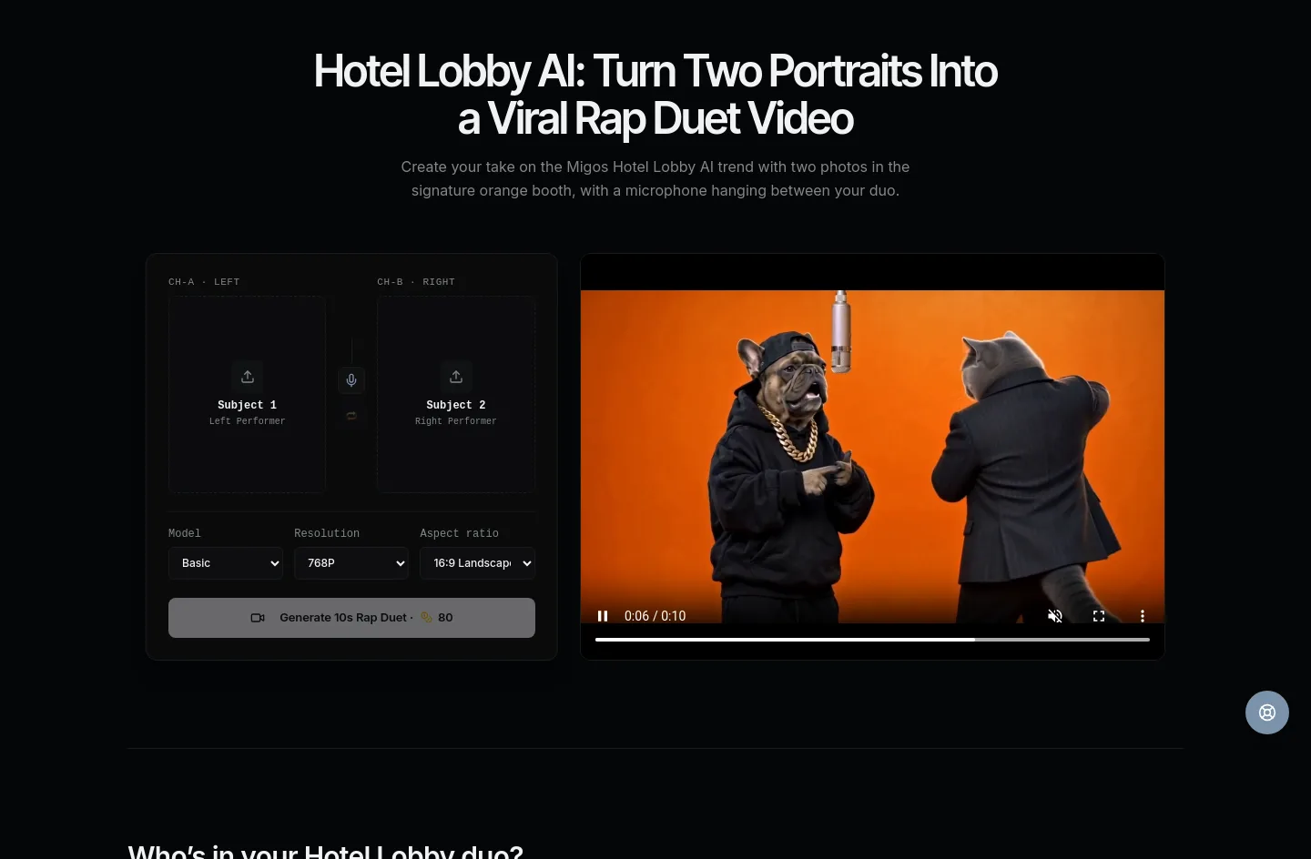 hotellobby-ai.net — a real Hero section