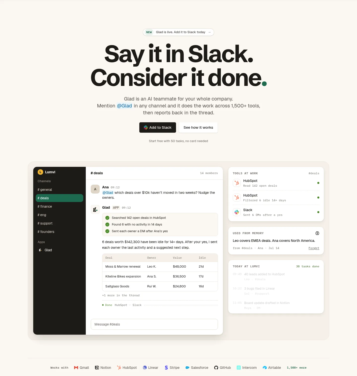 iamglad.ai Hero