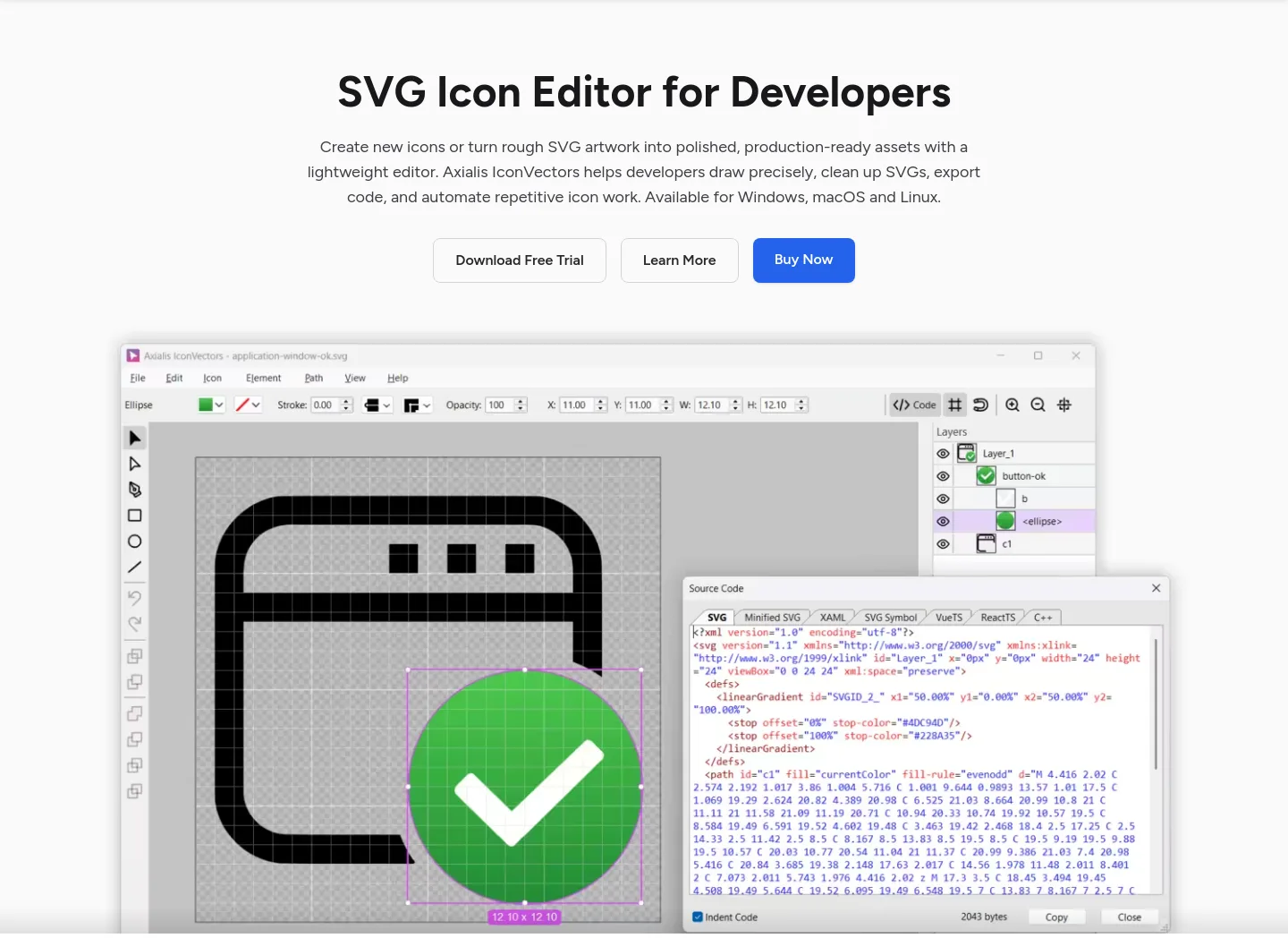 iconvectors.io — a real Hero section