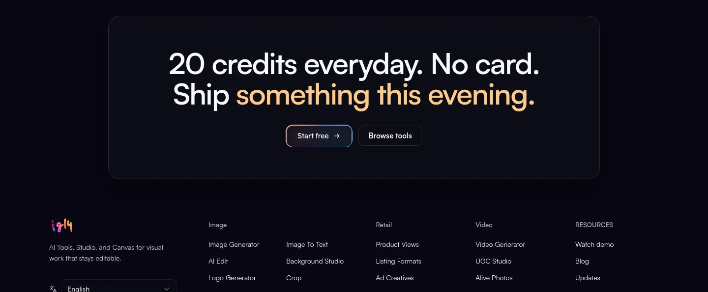 igly.ai CTA section