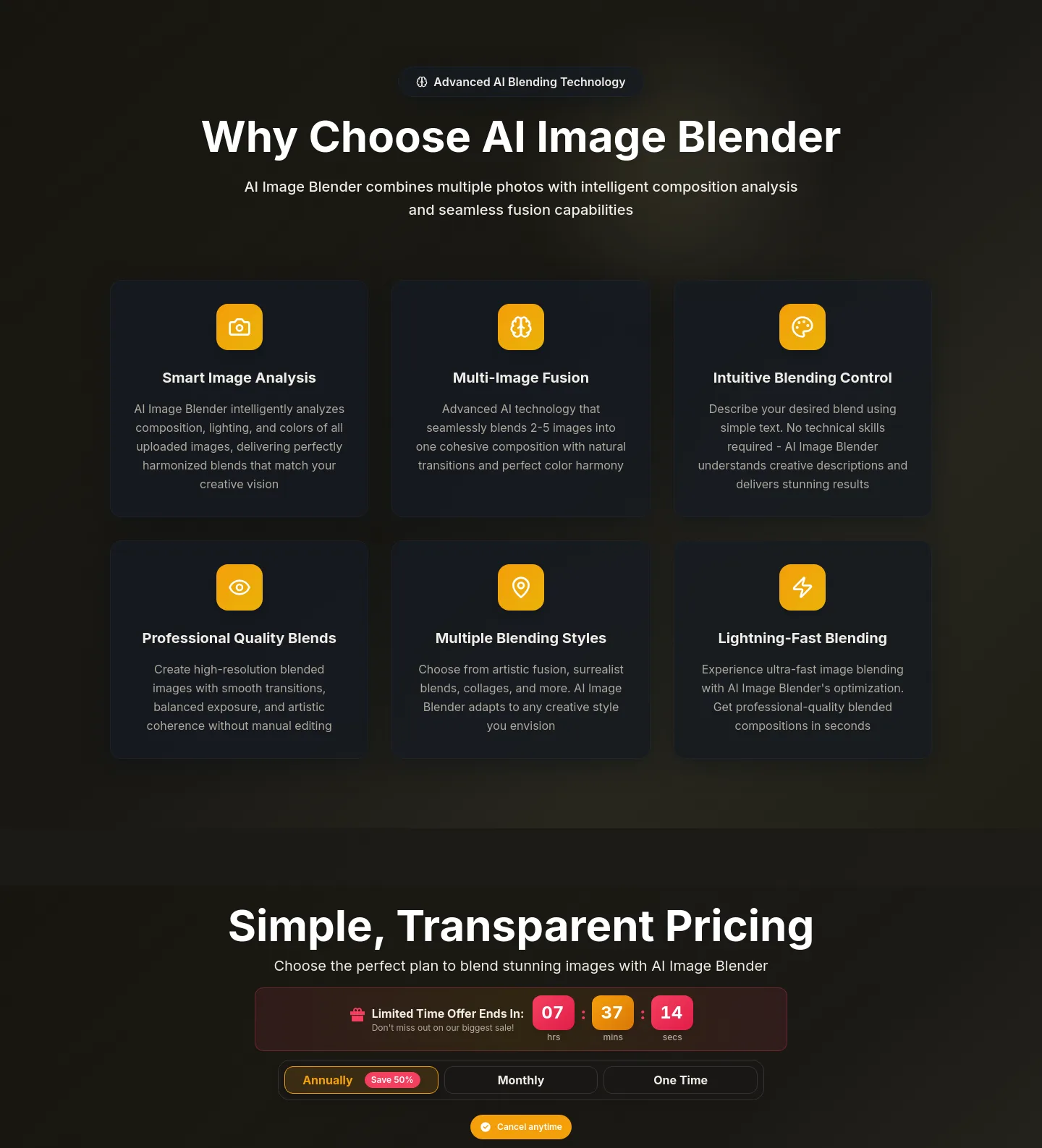 imageblender.app Features section