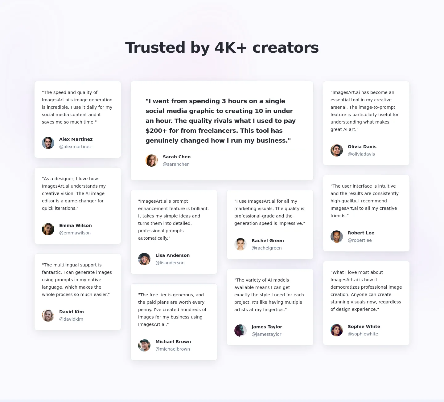 imagesart.ai — a real Logo Wall section