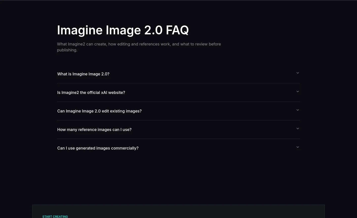 imagine2.net FAQ section