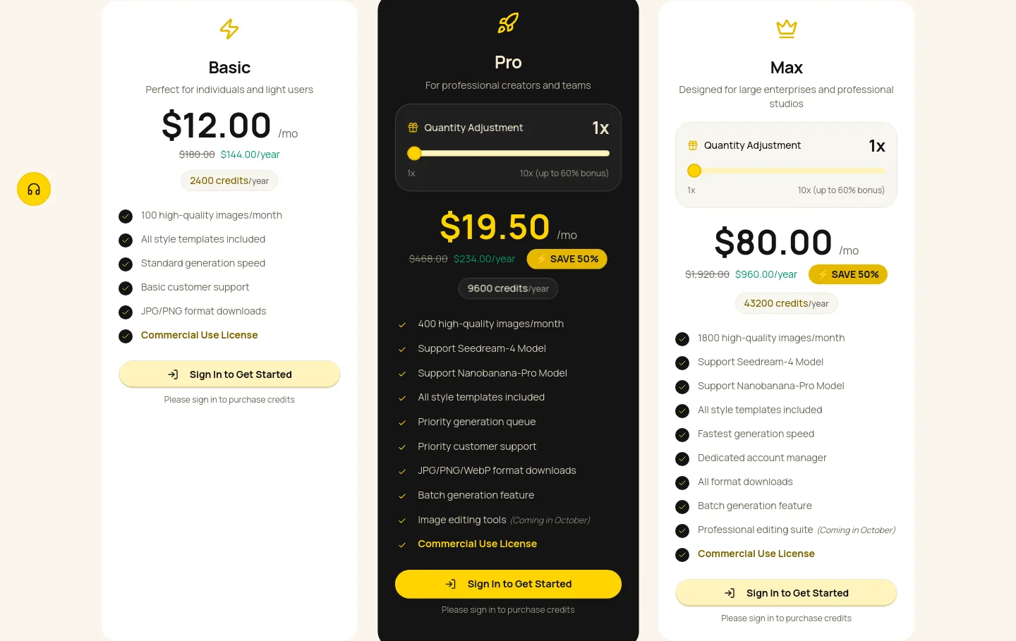 imgeditor.co Pricing section