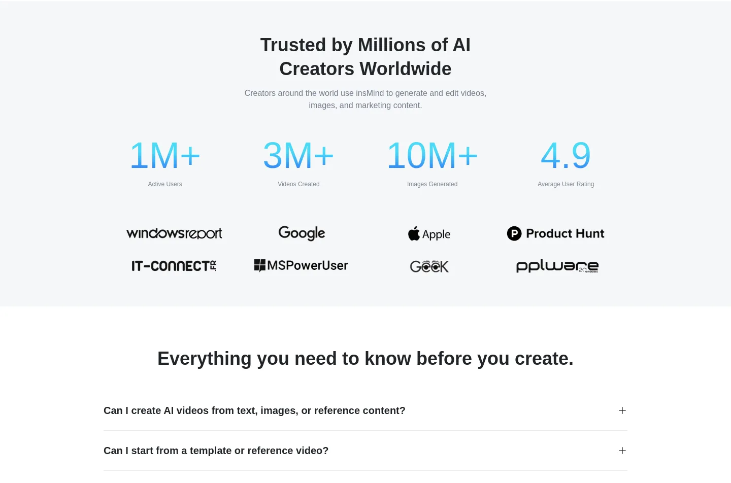 insmind.com — a real Logo Wall section