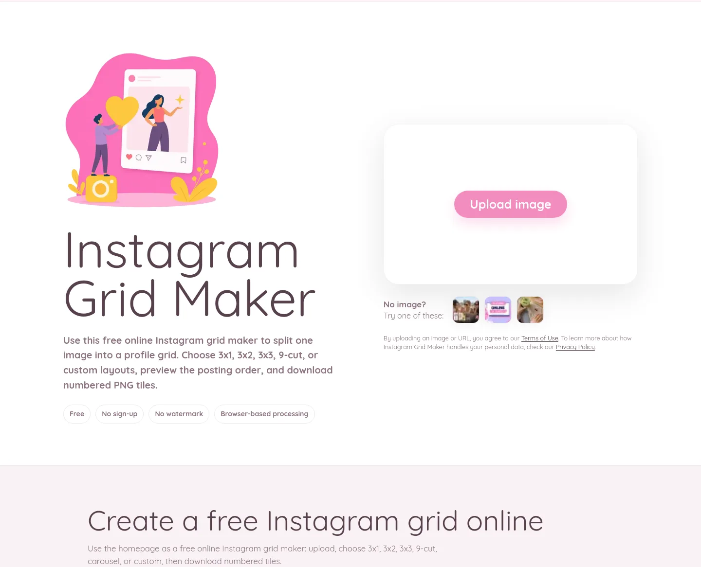 instagramgridmaker.org — Hero