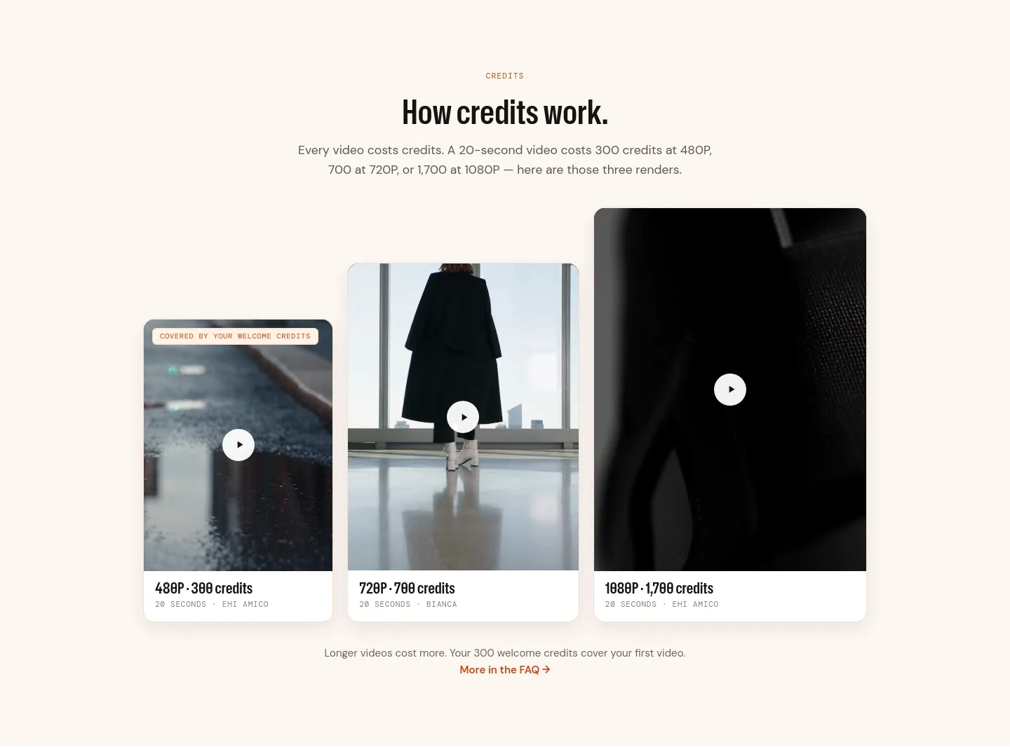 instantclips.ai — a real FAQ section