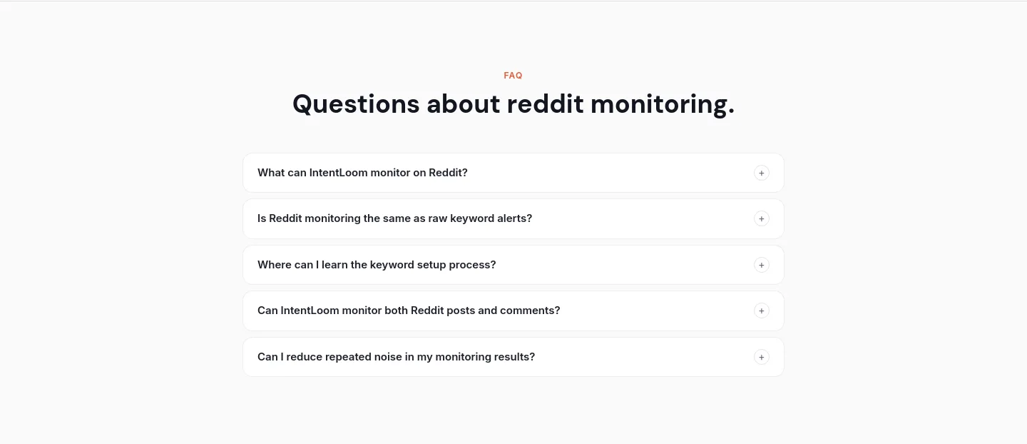intentloom.com FAQ section