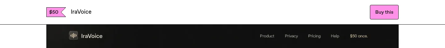 iravoice.com — a real Hero section