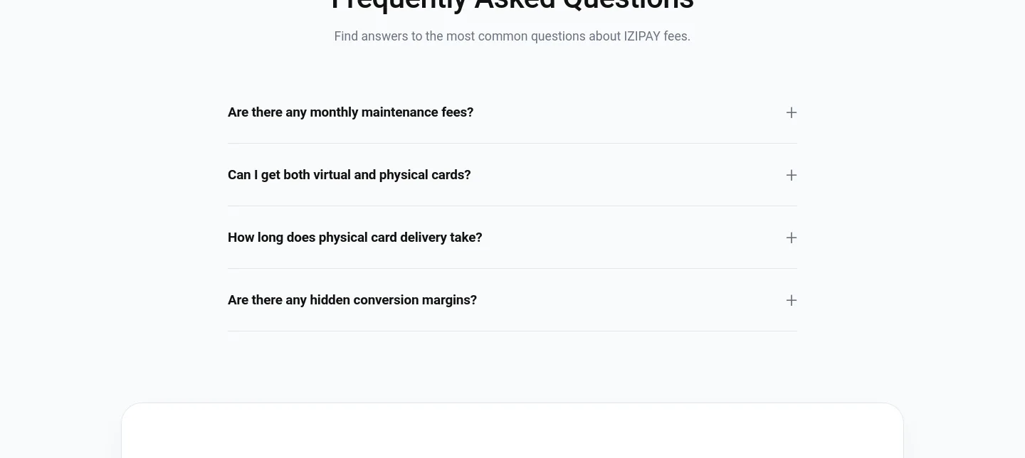 izipay.me FAQ section
