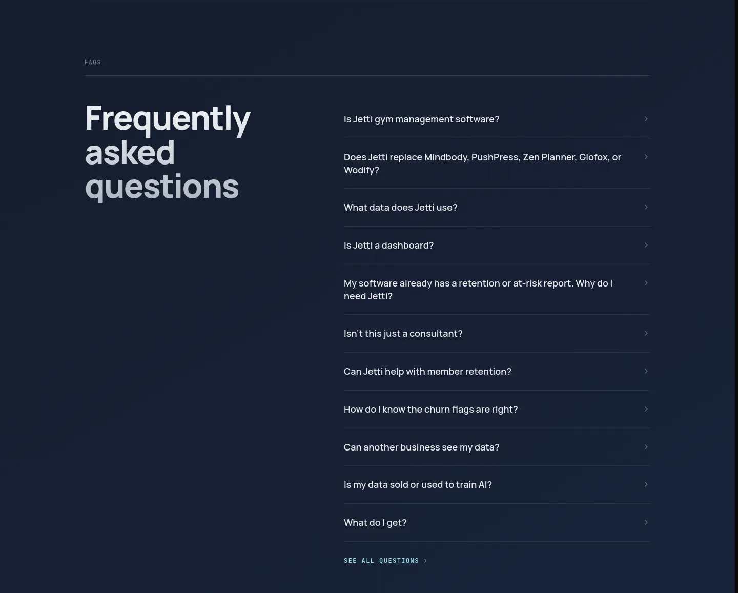 jetti.com FAQ section
