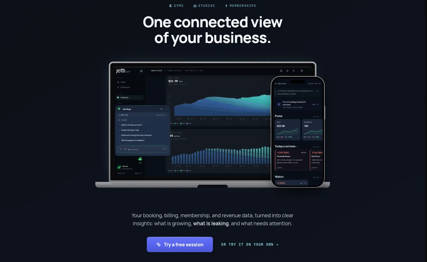 jetti.com Hero section