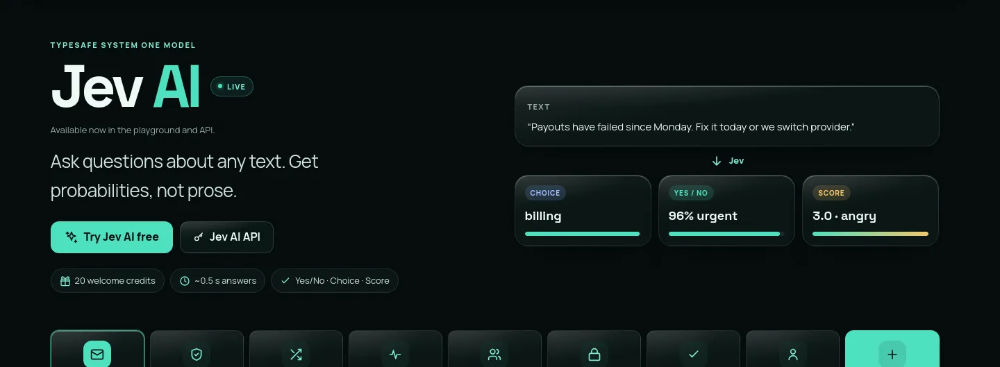 jev-ai.pro — a real Hero section