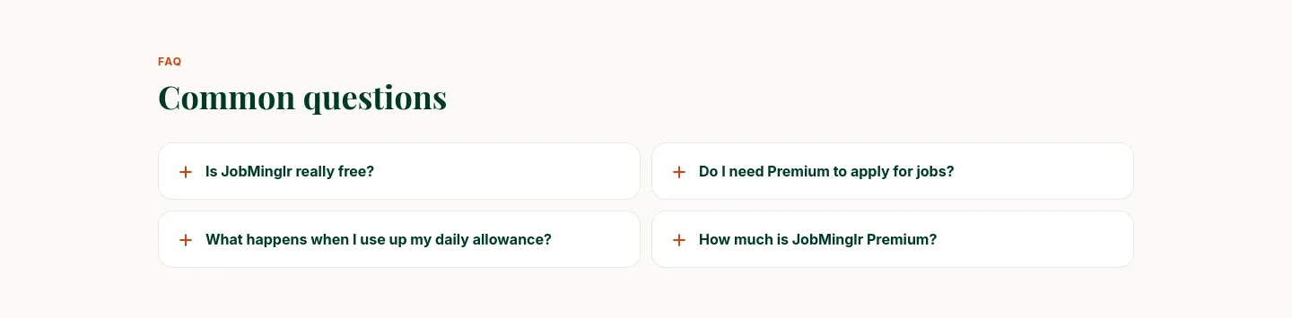 jobminglr.com FAQ section