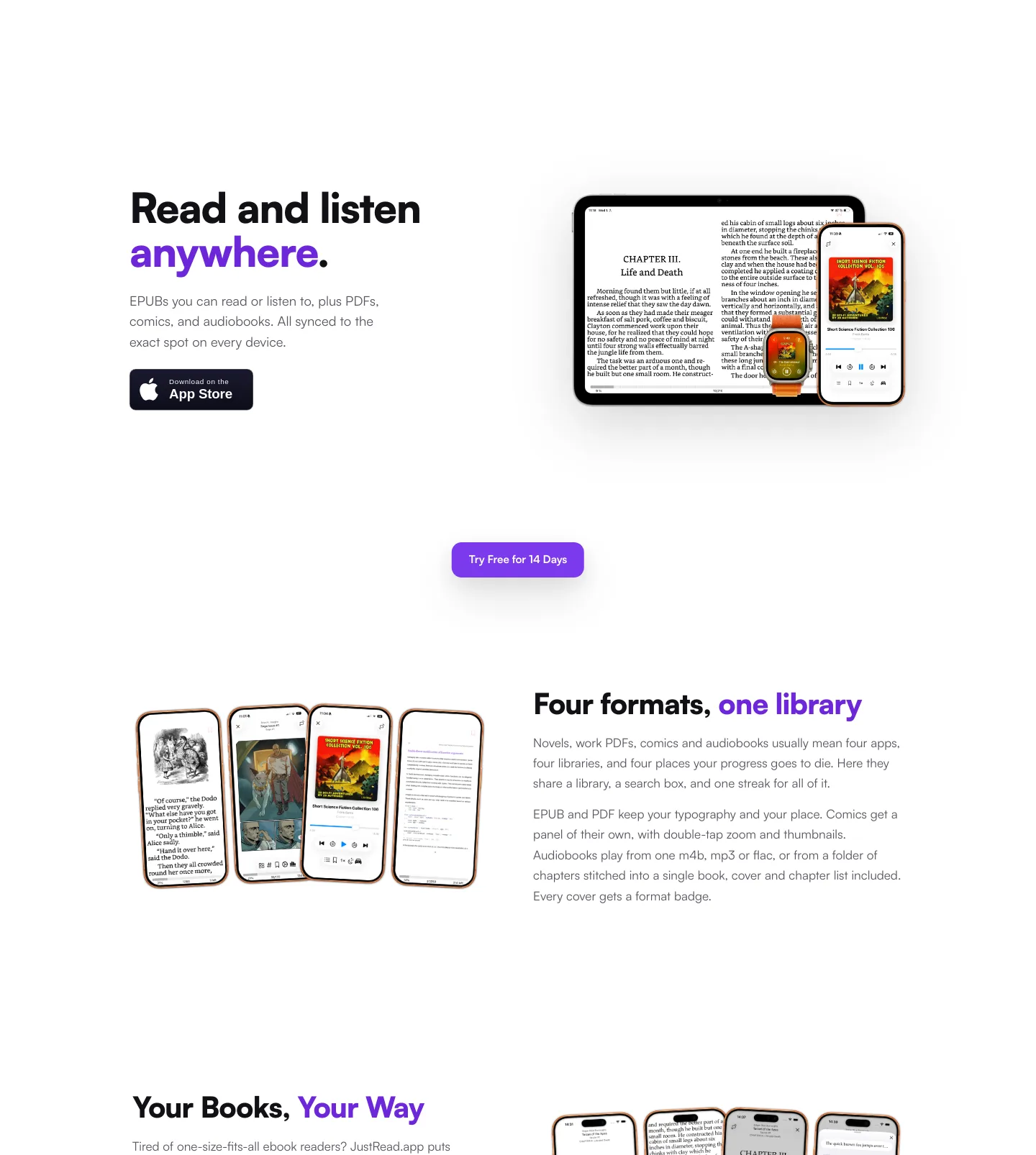 justread.app — a real Hero section