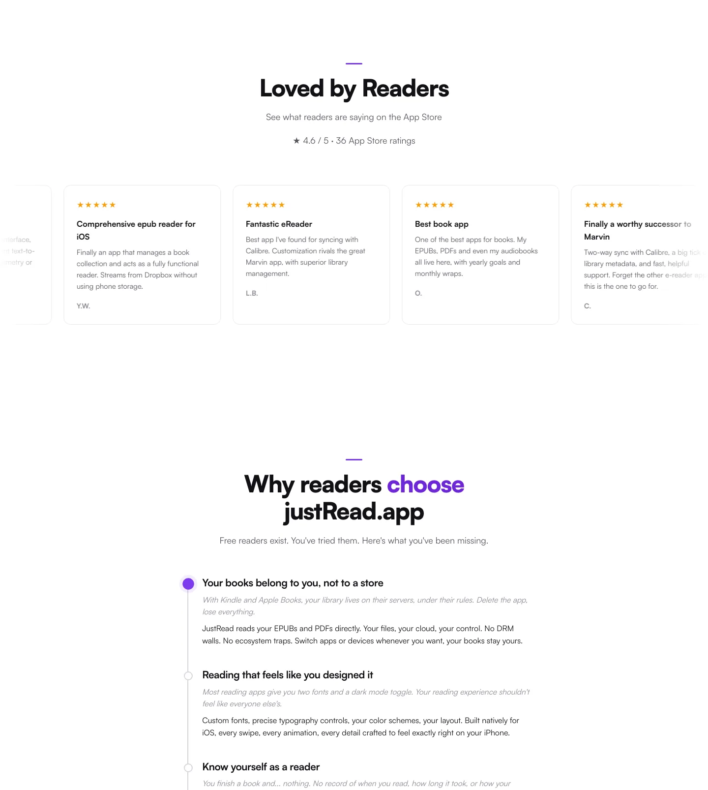 justread.app — a real Logo Wall section