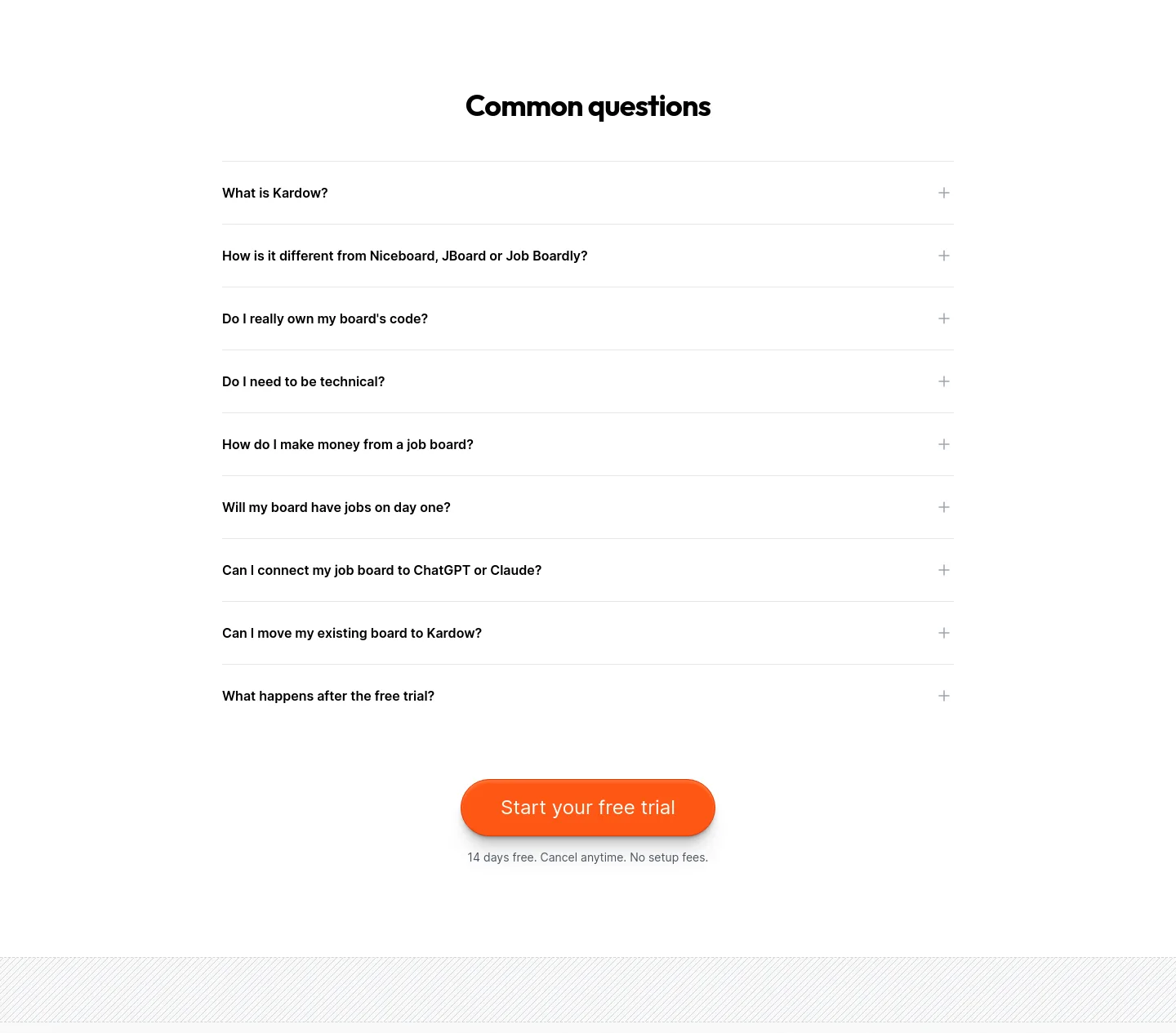 kardow.com FAQ section