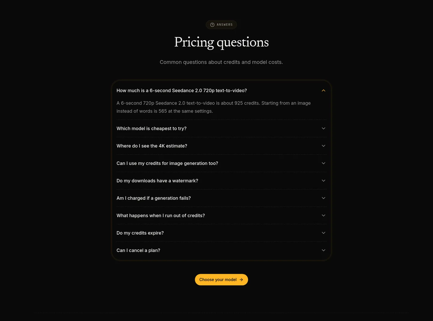 kavel.ai — a real FAQ section