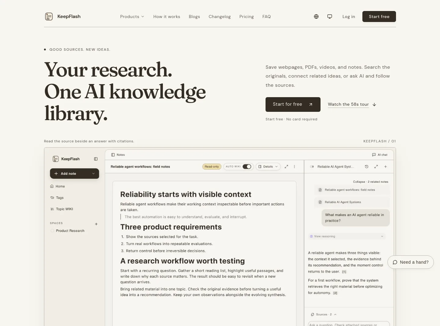keepflash.com — a measured funnel