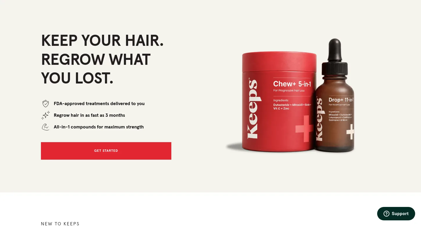 keeps.com — a real CTA section