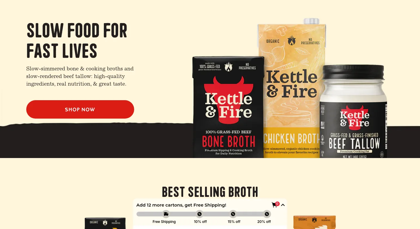 kettleandfire.com — a real Hero section