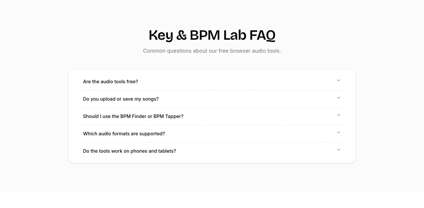 keybpmlab.com — a real FAQ section