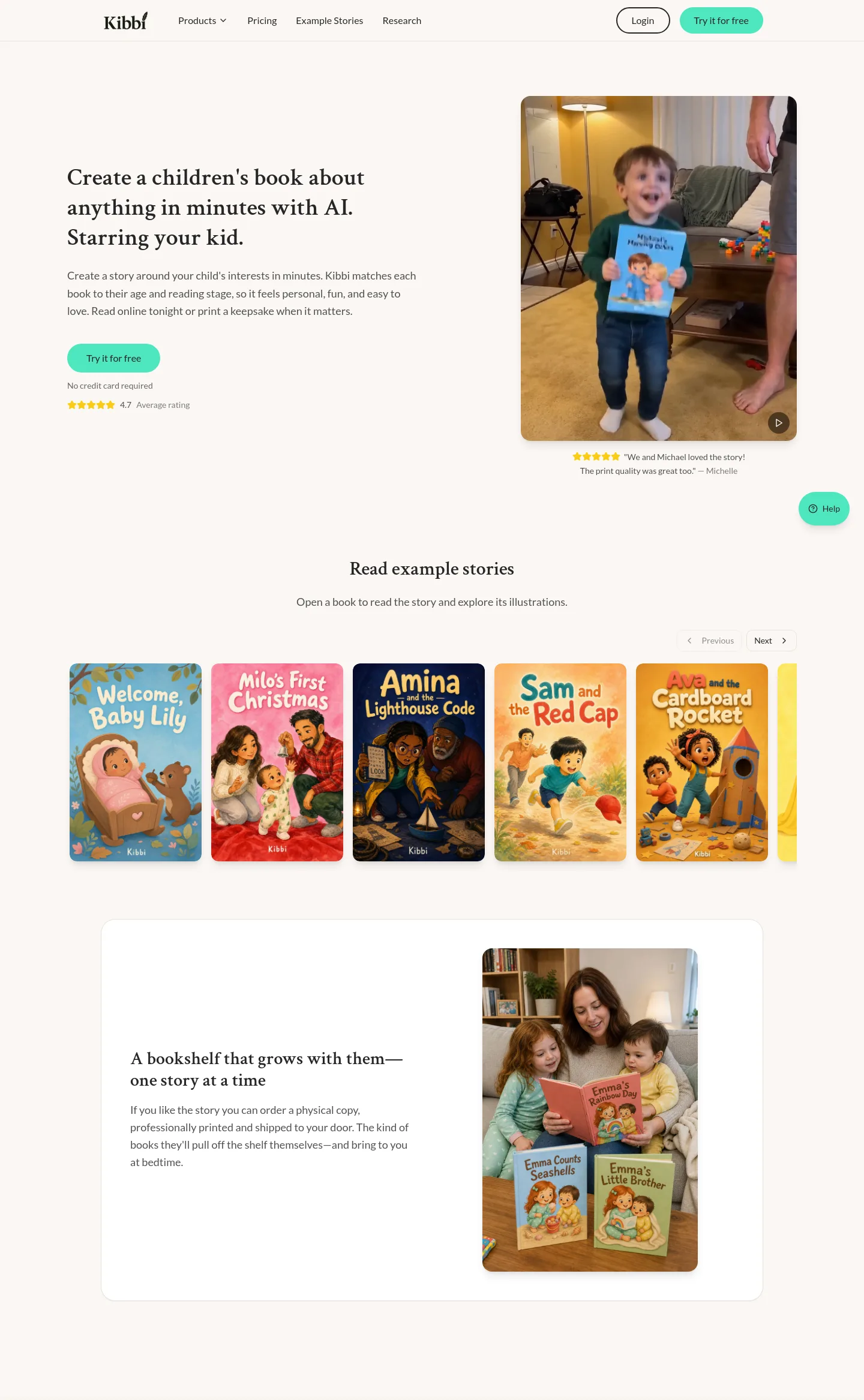kibbi.ai — a real Hero section