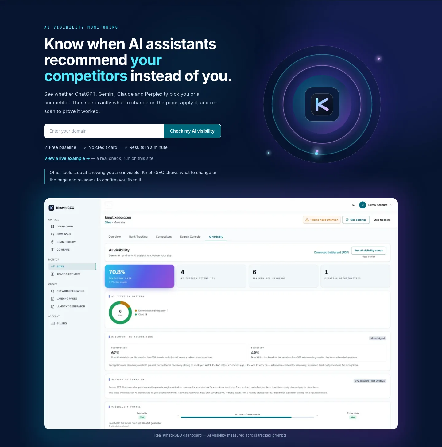 kinetixseo.com — a real Hero section