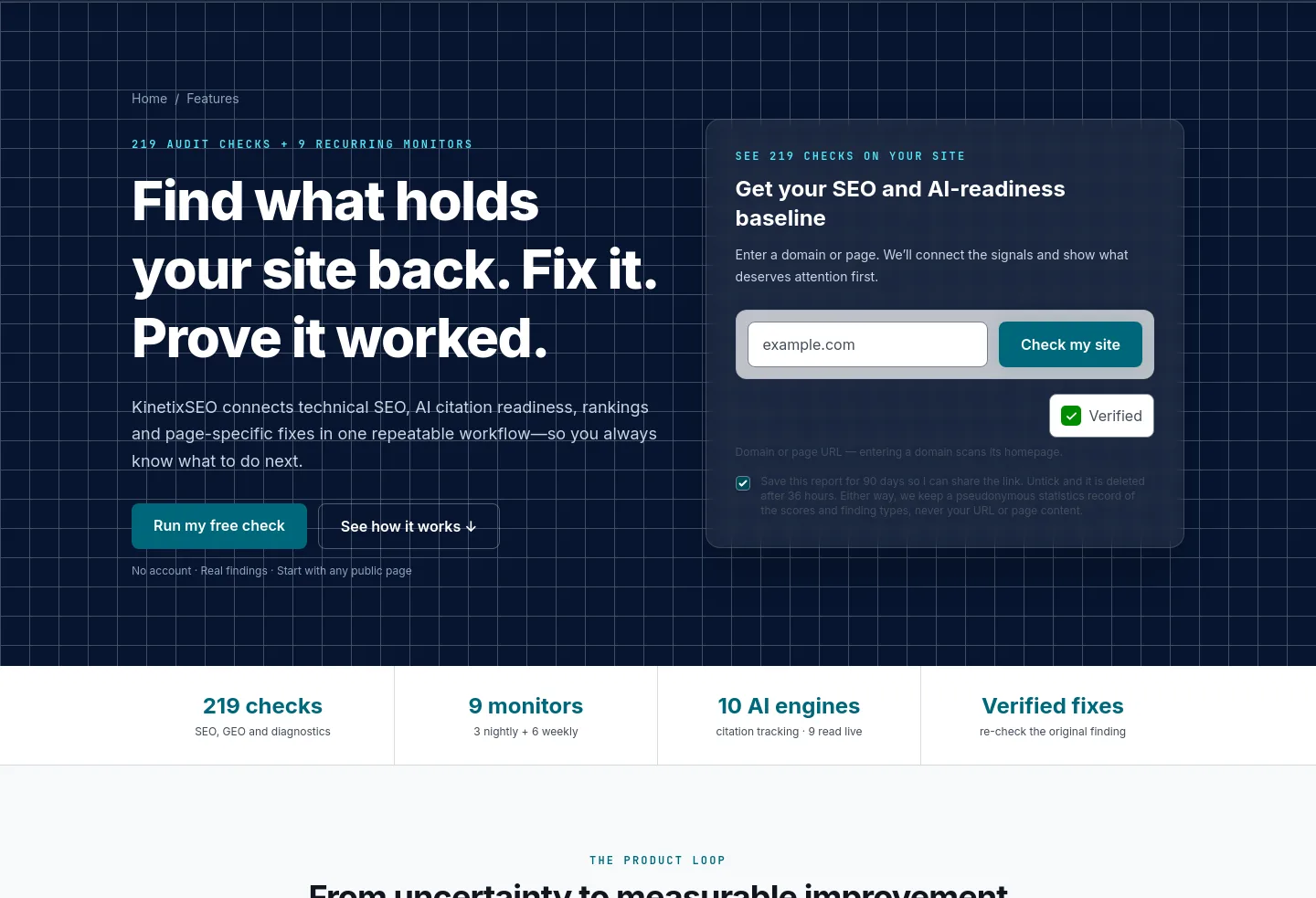 kinetixseo.com — a real Hero section
