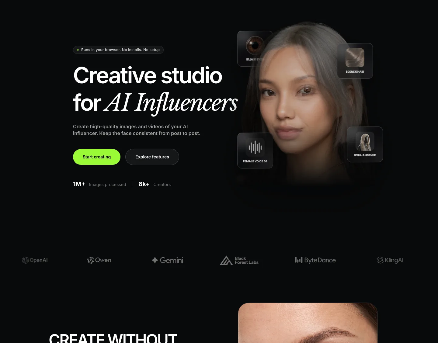 kivio.app — a real Hero section