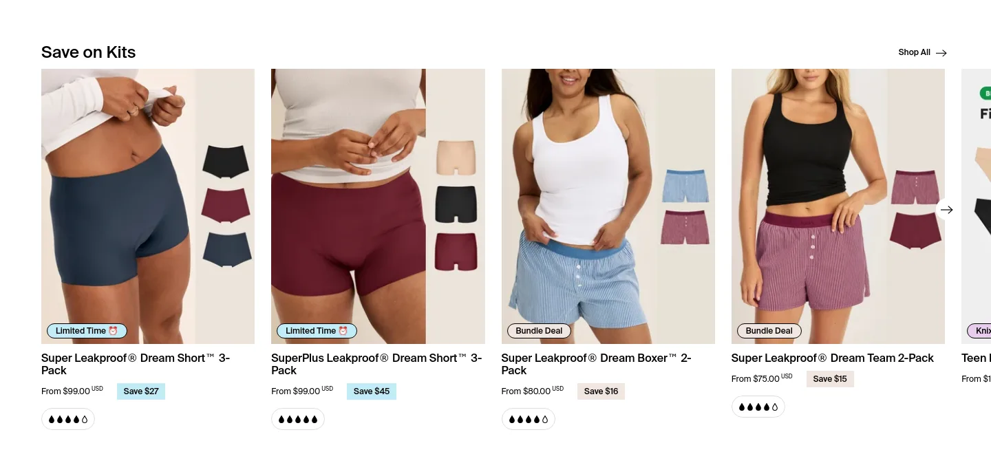 knix.com Pricing section