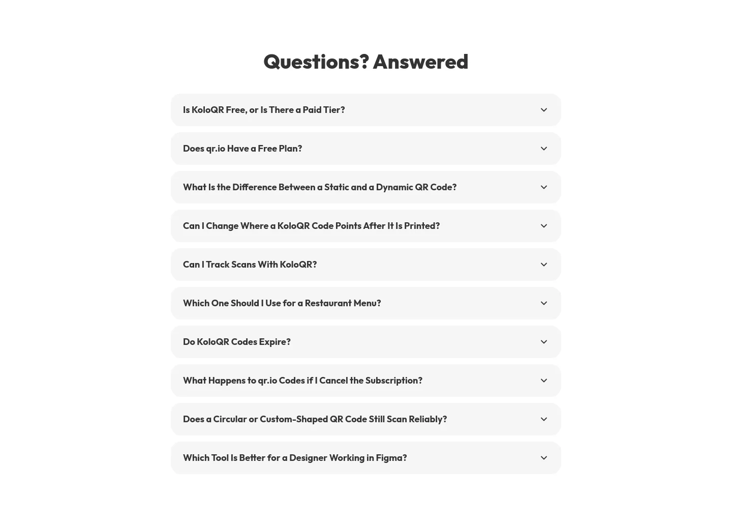 koloqr.com FAQ section