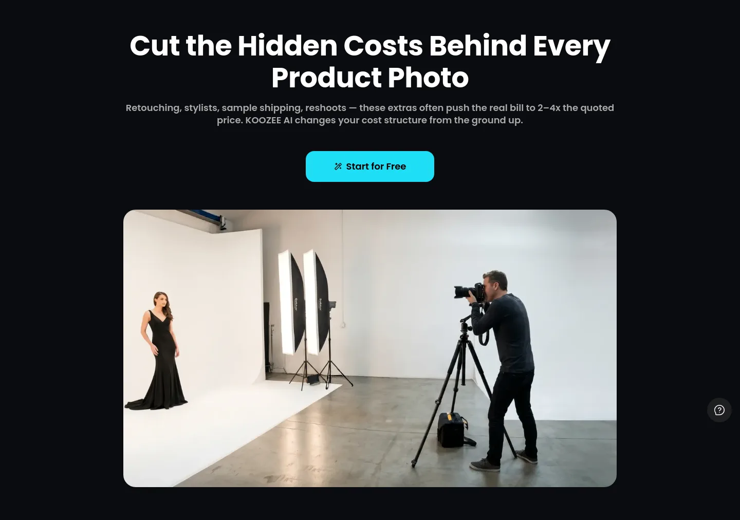 koozee.ai — a real Hero section