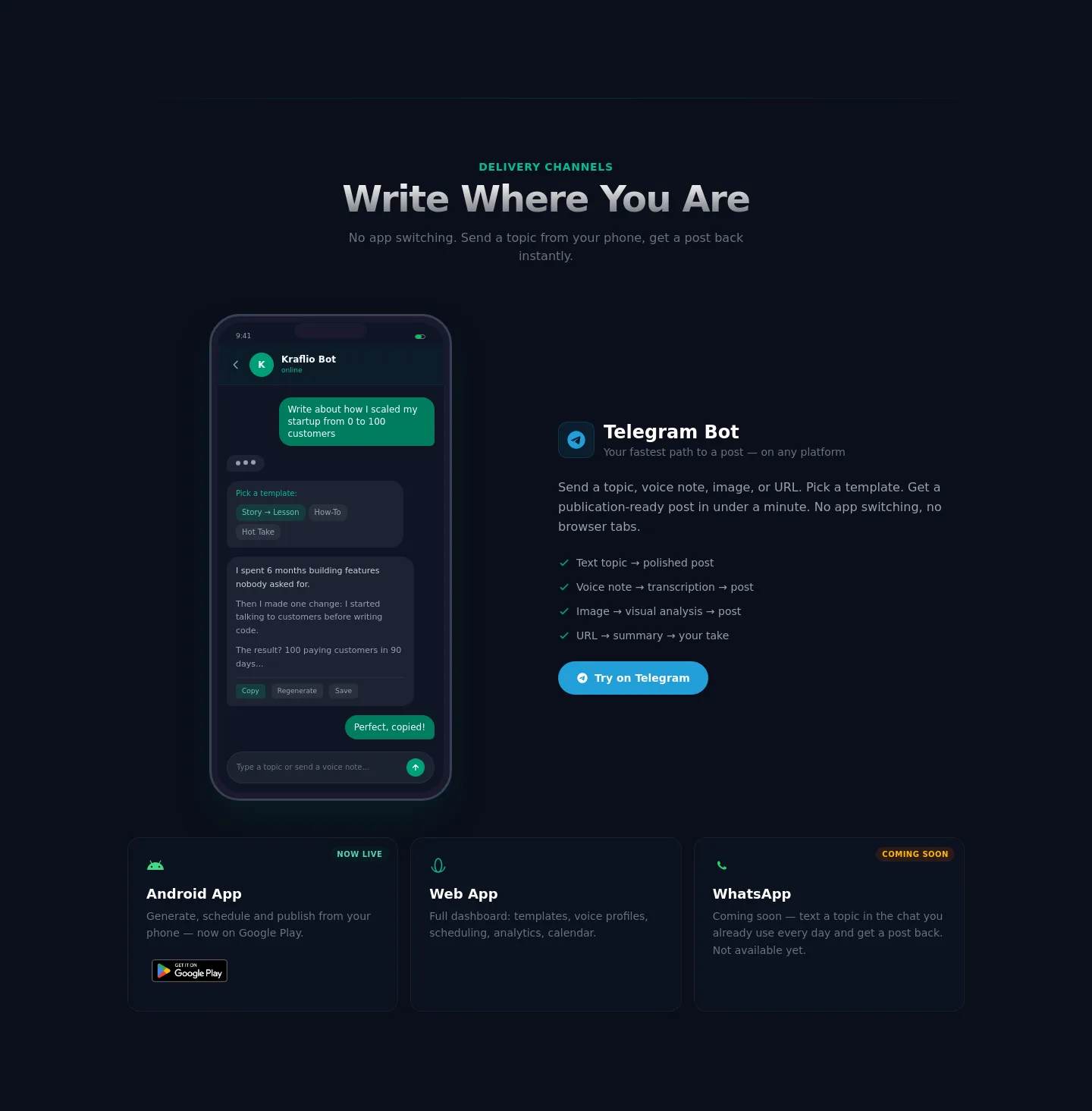 kraflio.com — a real Stats section