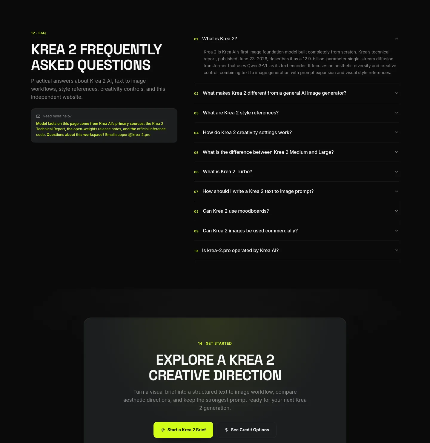 krea-2.pro FAQ section