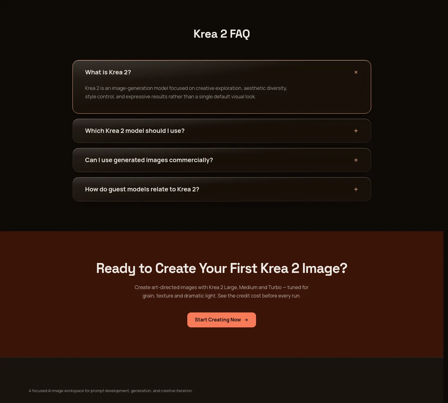 krea2.org FAQ section