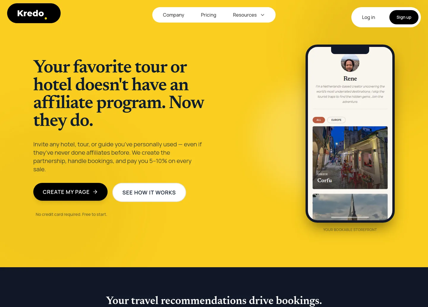 kredo.dev — a real Hero section